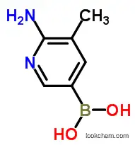 Molecular Structure of 1032759-01-5 ((3-Methyl-2-aminopyridin-5-yl)boronic acid)